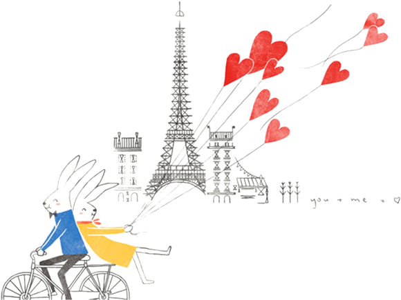 Paris Love Art Dribbble Illustration - Paris Love Art Dribbble Illustration (600x512)