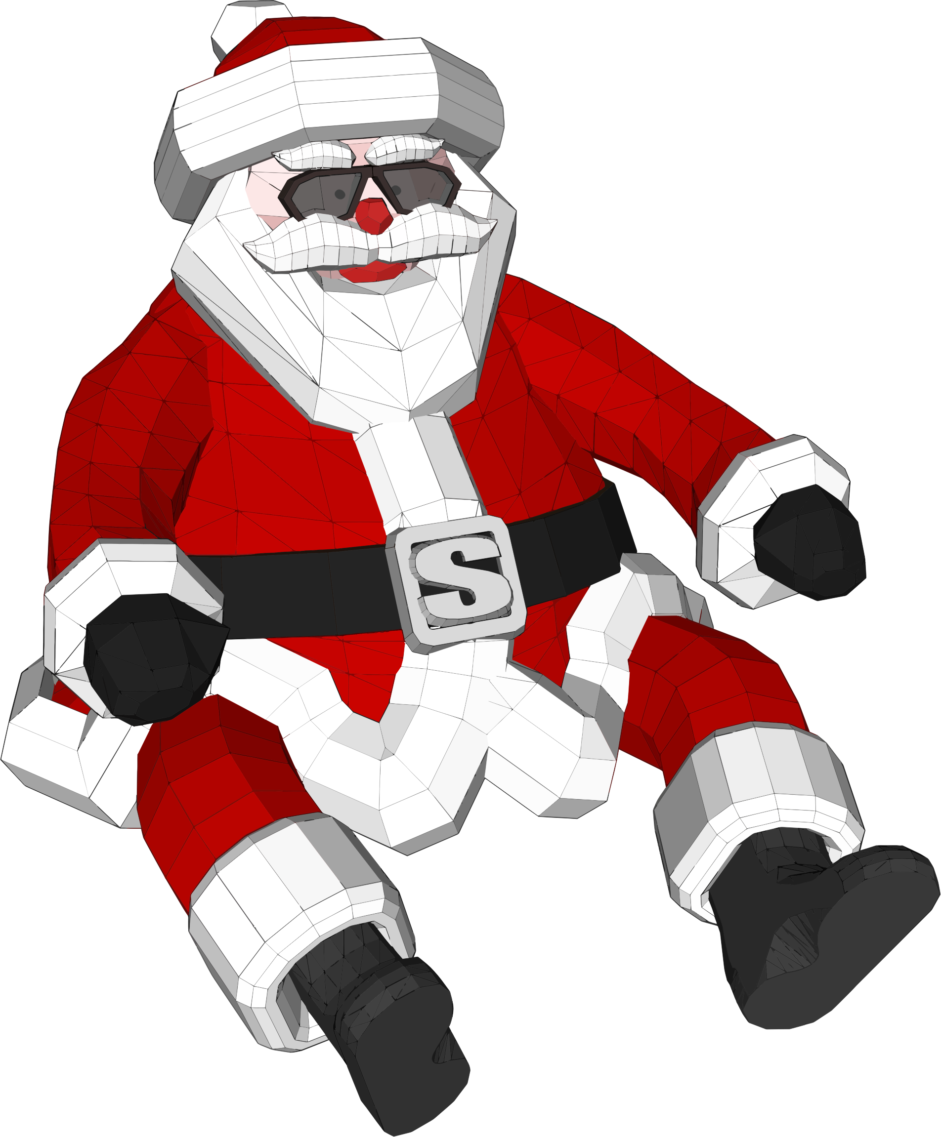 Big Image - Santa Claus Walking Animation (1904x2302)