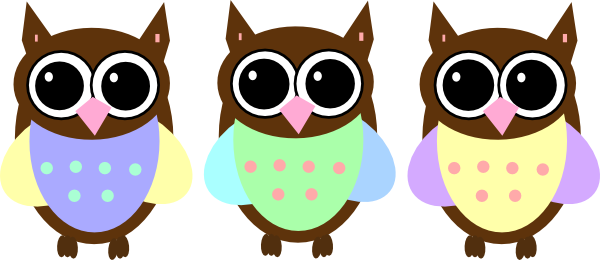 Pink Owl Clip Art Vector Clip Art Online Public Gnn5ra - Cartoon (600x260)