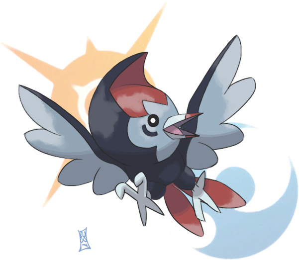 Pokemon Sun And Moon New Flying Type - Flying Pokemon On Sun And Moon (615x548)