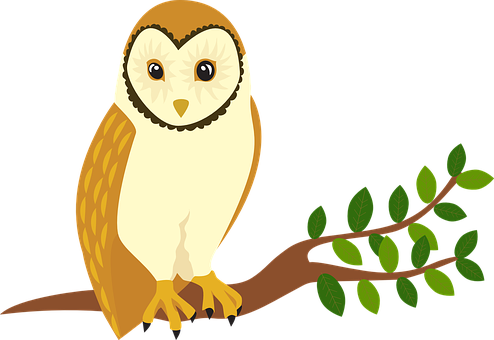 Owl Forest Animal Tree Bird Owl Owl Owl Ow - Animales Del Bosque Buho (494x340)