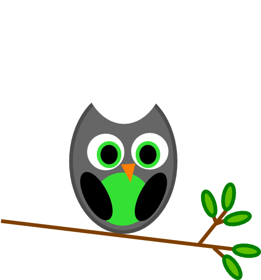 Gray Owl Clip Art At Clker - Owl Clip Art (600x568)