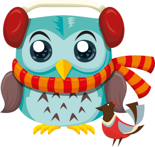 Tubes Noel / Oiseaux - Christmas Owls Square Necklace Collection -- Choice (500x472)