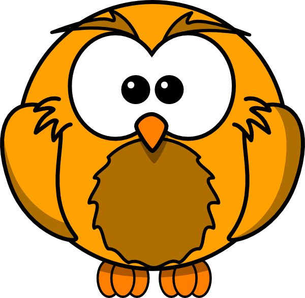 Hoot Clipart Orange Owl - Easy Wolf Face Drawings (600x587)