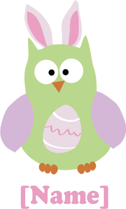 Personalized Easter Owl Shower Curtain - Personalized Easter Owl Square Canvas Pillow (700x700)