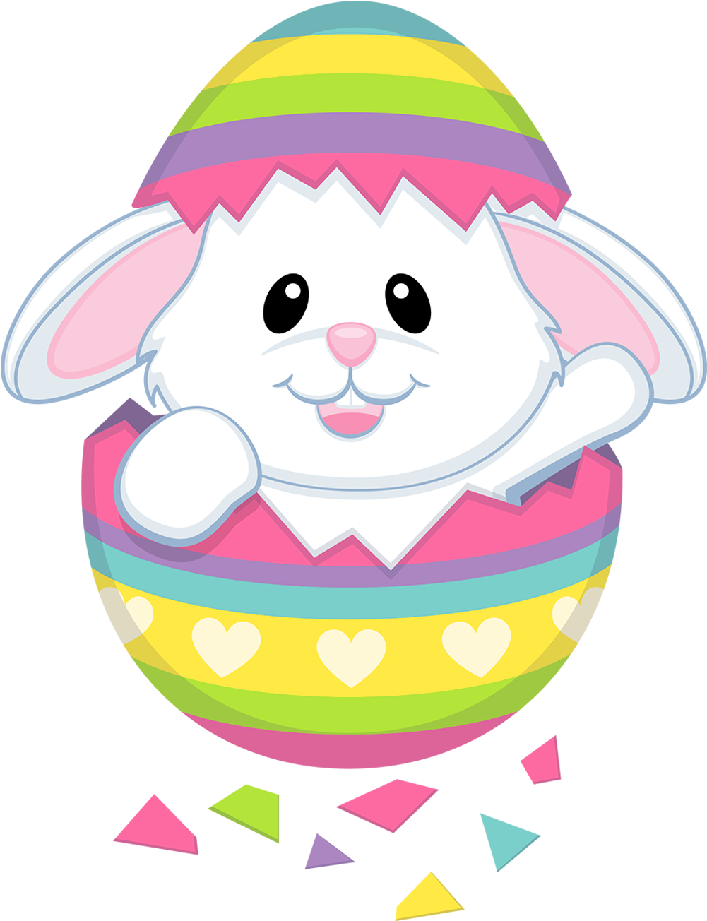 Cute Easter Bunny Transparent Png Clipart - Cute Easter Bunny Cartoon (1092x1379)