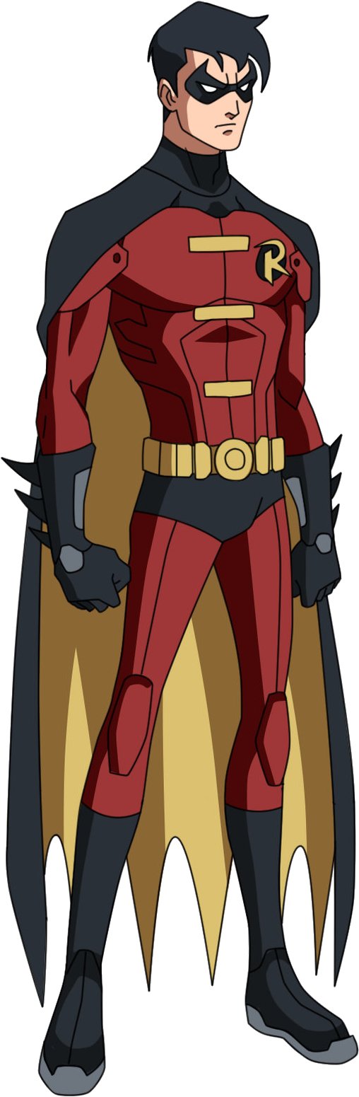 Red Robin Tim Drake Png (652x1612)