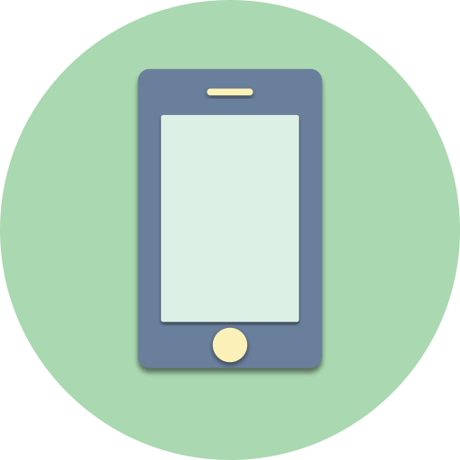 512 X 512 - Mobile Phone Icon Circle (512x512)