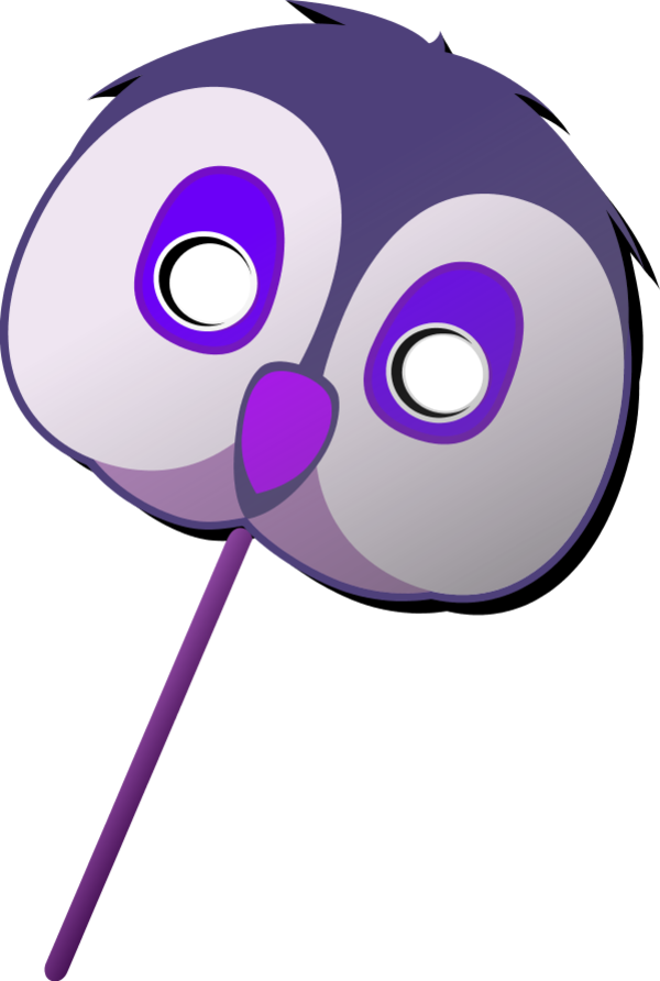 Vector Clip Art - Owl Mask Template (600x892)