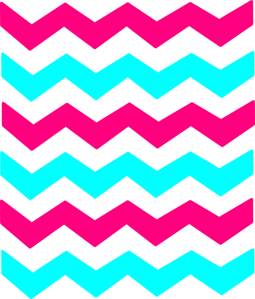 Blue Chevron Border Clip Art - Pink And Teal Chevron (510x597)