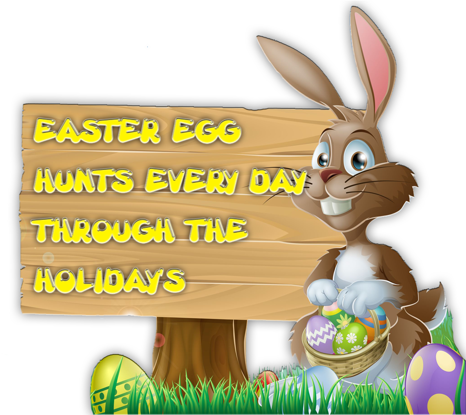 4 Kingdoms, Easter Events, Family Day Out, Easter Holiday, - Silhouettes Découpées En Carton Easter Bunny, 97x53cm. (1040x831)