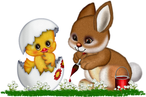 Bunny Clipart Easter Day - Happy Easter 2018 Animated (510x350)