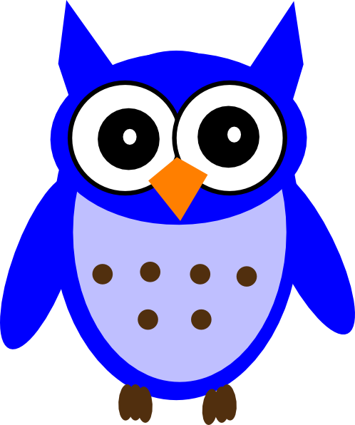 Blue Owl Clipart - Owl Clipart Baby Shower Girl Baby Owls (498x596)