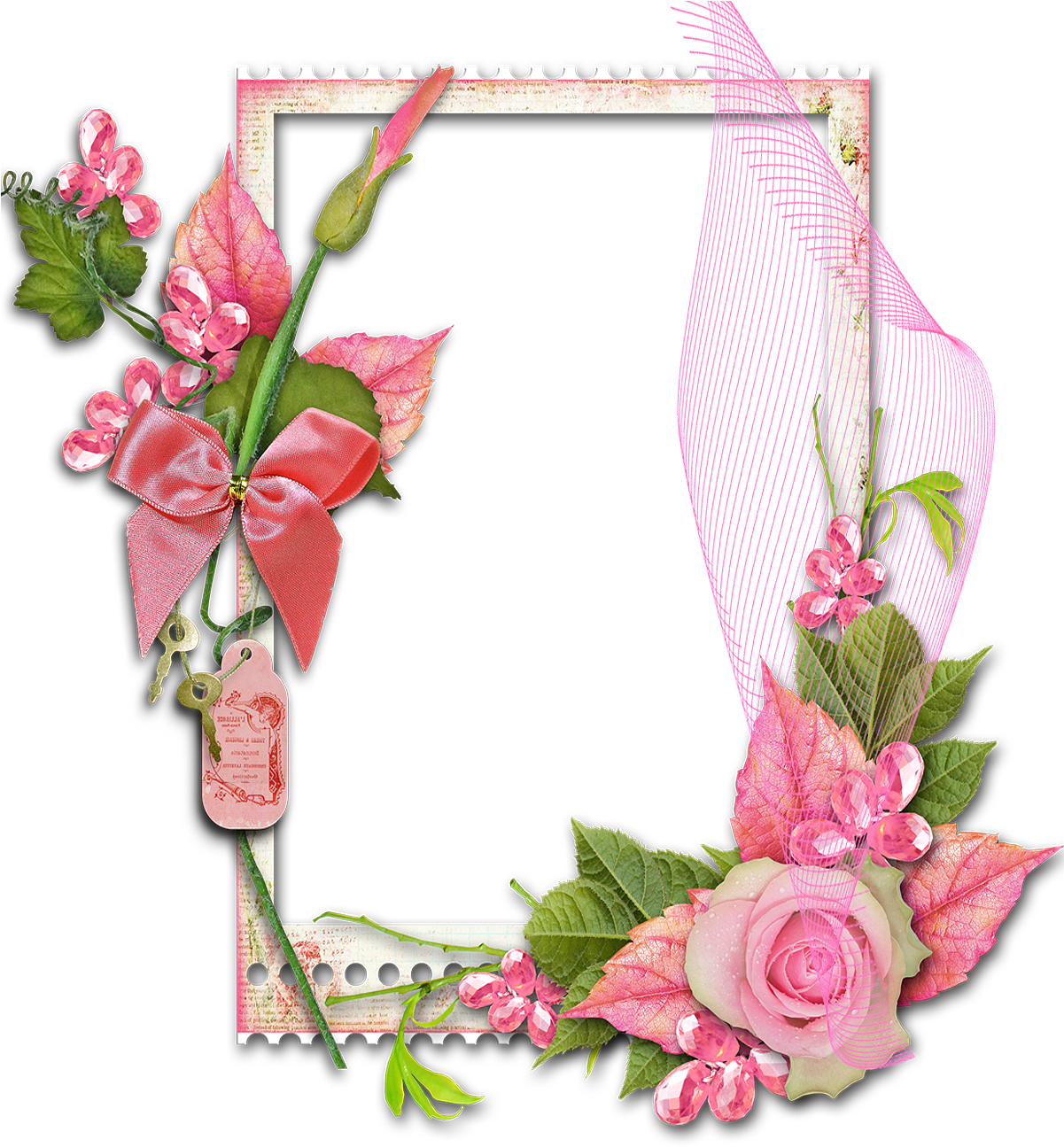 Picture Frames Flower Garden Roses Decorative Arts - Transparent Flower Photo Frames (1200x1330)