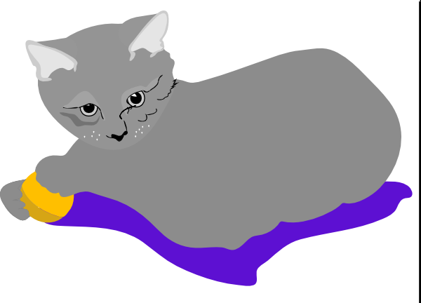 Free Vector Gattina Cat Clip Art - Cat (600x432)