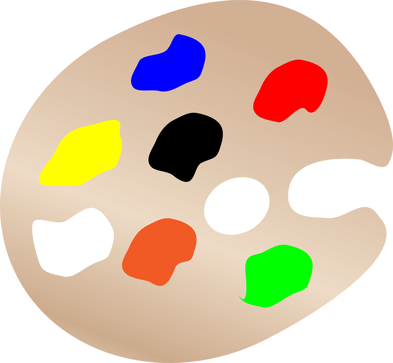 Cartoon Paint Splatter 21, Buy Clip Art - Art Simple Paint Pallet (780x720)