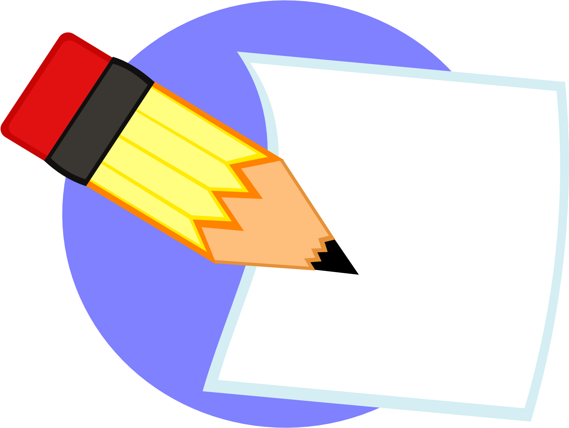 Pencil Clip Art Ideas Medium Size - Pencil And Paper Png (1979x1513)