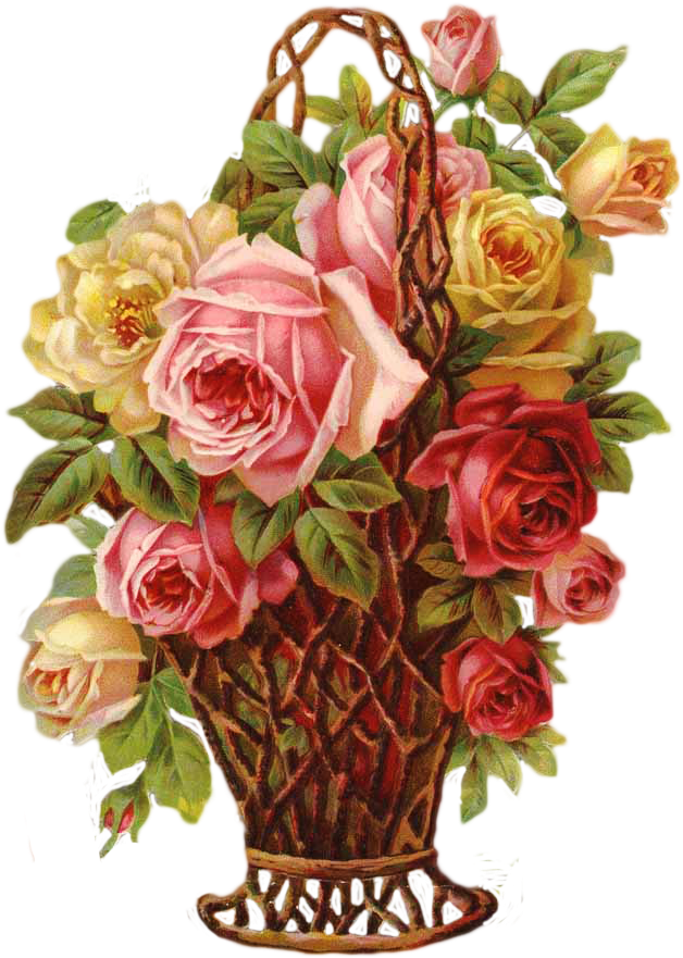 Http - //img-fotki - Yandex - Ru/get/6200/ - Victorian - Blumenkorb Flower Basket Paniers De Fleurs (631x888)