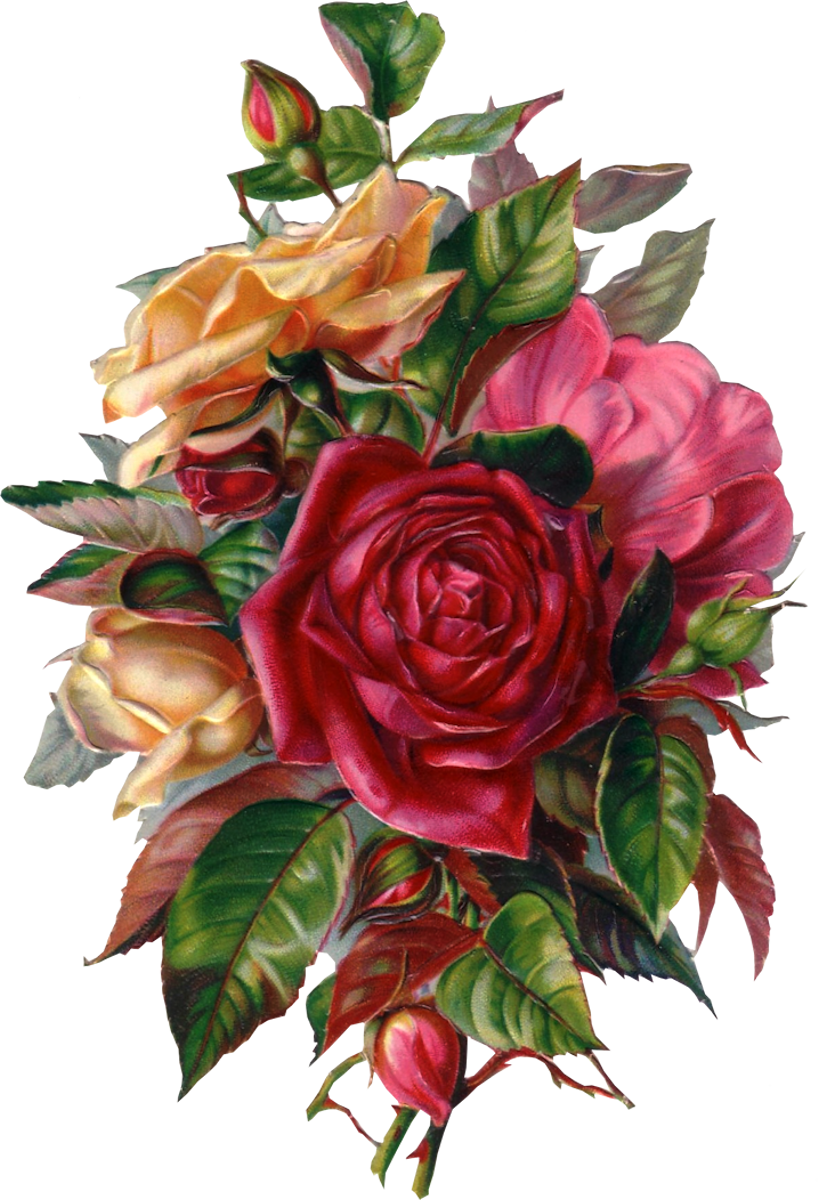 Oblaten Victorian Die Cut - Floribunda (822x1200)
