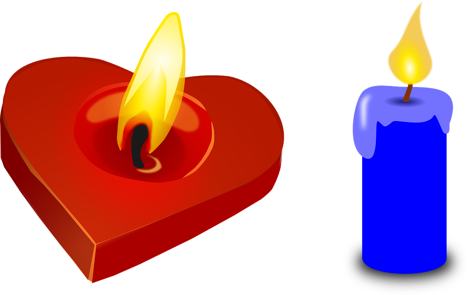 Cartoon Fire Images 29, Buy Clip Art - Heart Candle Shower Curtain (960x607)