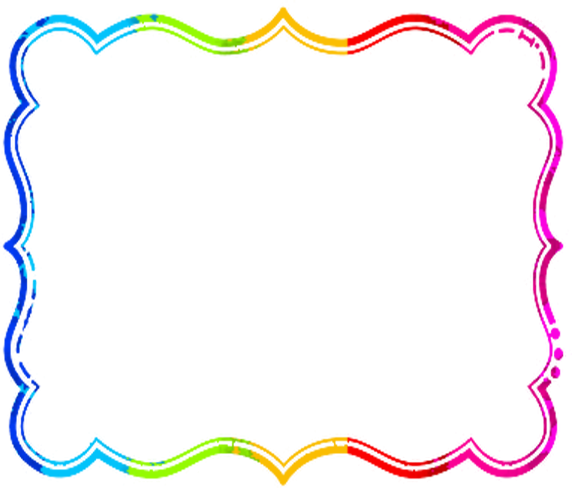 Clip Art Borders Cute - Rainbow Border (1134x968)