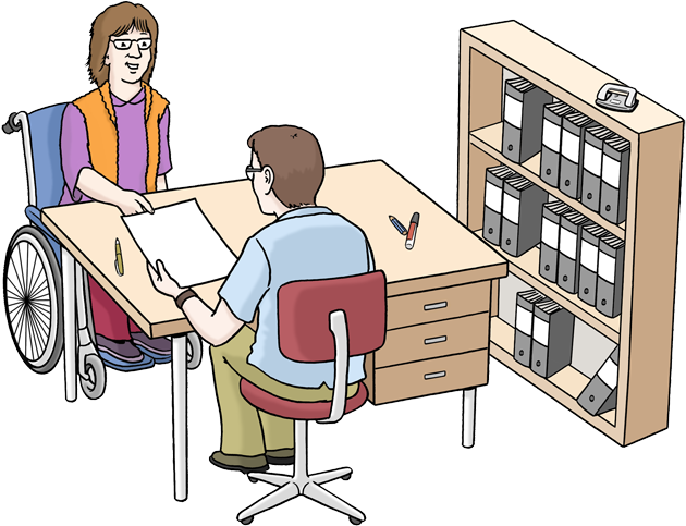 Arbeits-plätze Für Menschen Mit Behinderung Schaffen - Wirtschaft Und Verwaltung Clipart (649x500)