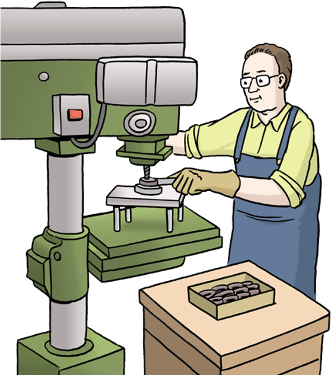 Arbeit An Maschine - Arbeit Werkstatt (706x786)