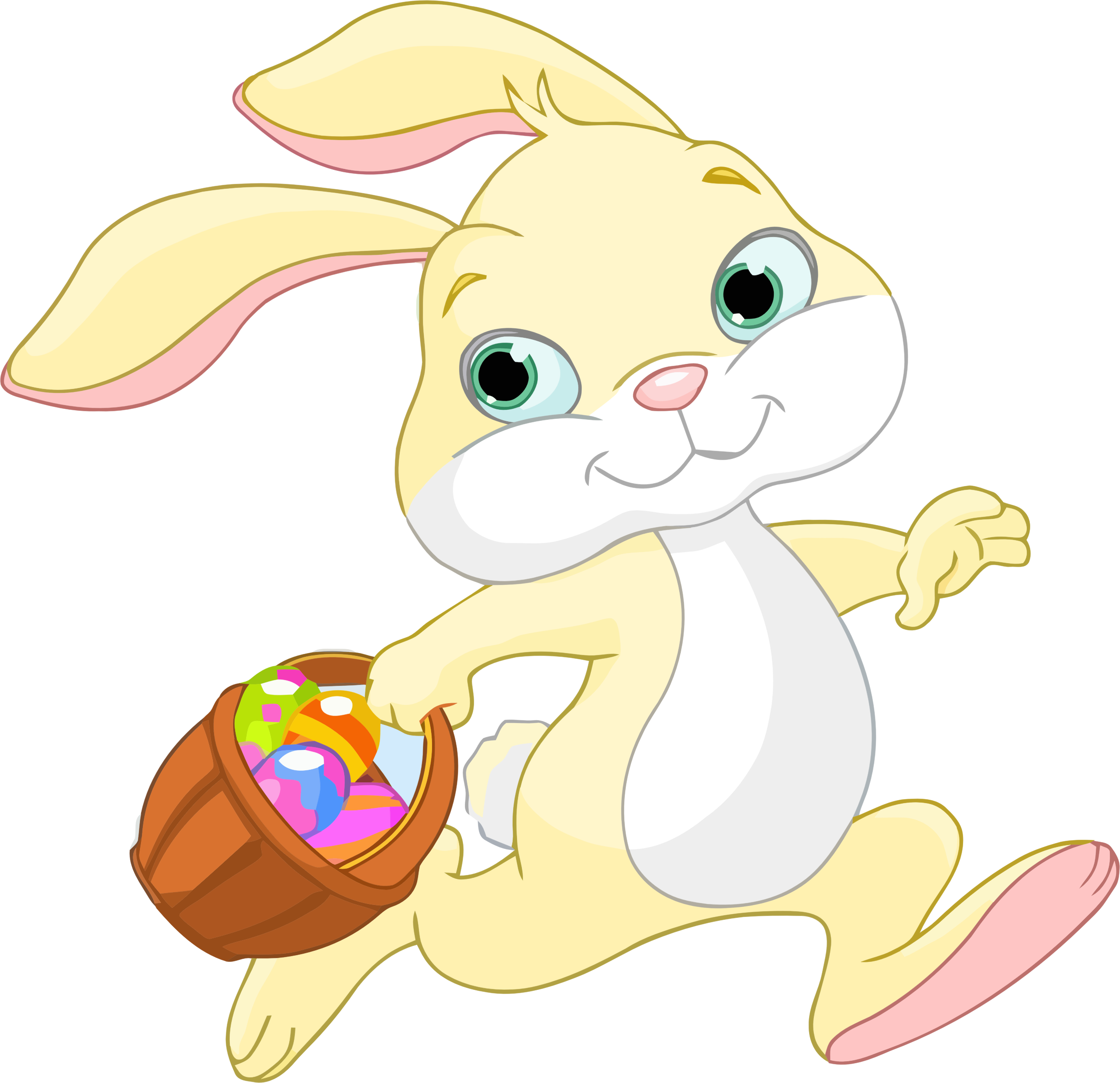 18th Annual Lakeside Lutheran Church Community Easter - Easter Bunny With Basket (2320x2244)