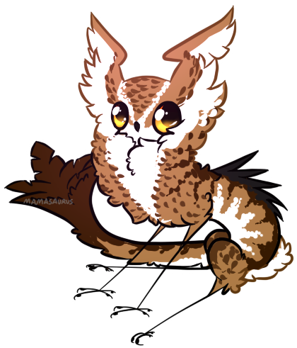 Smol Baby Owley Dude By Mamasaurus - Cartoon (450x500)