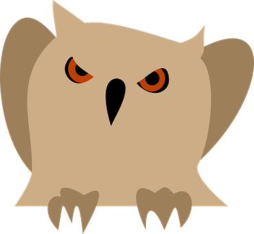 Owl Animal Bird Angry Owl Angry Angry Angr - Angry Owl Clip Art (369x340)