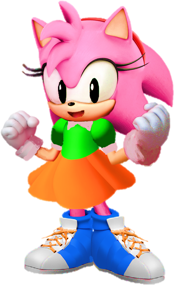 Image 3d Amy Rose Classic Clothing By Thearenddude - Sonic Generations Classic Amy (970x1080)