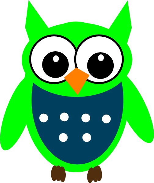 Green Owl Clip Art At Bclipart Com Vector Clip Art - Green Owl Clip Art (504x599)