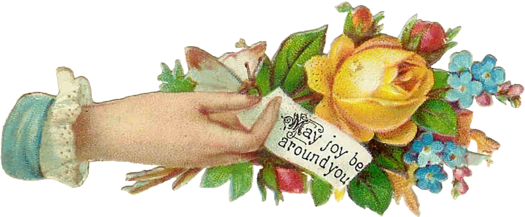 Victorian Era Floral Design Bokmärke Cut Flowers Clip - Rose (1312x638)