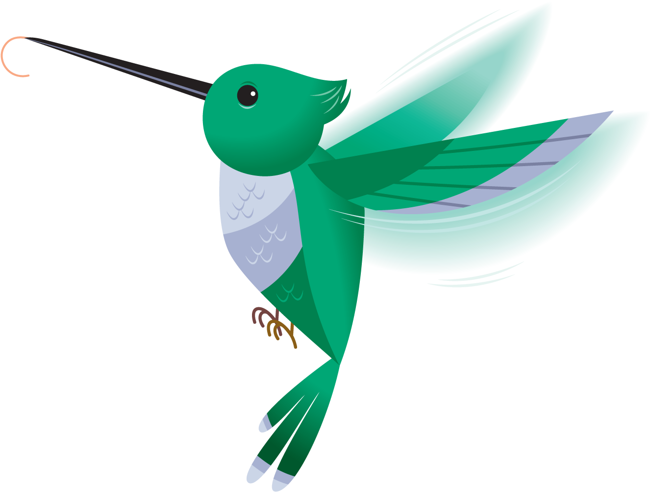 Hummingbird Clipart - Ruby-throated Hummingbird (1475x1092)