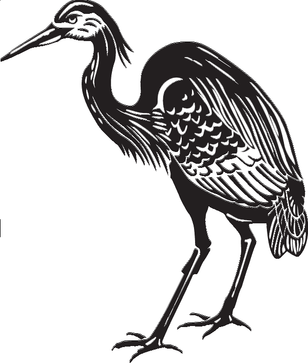 Blue Heron Decal - Heron Clip Art (600x707)