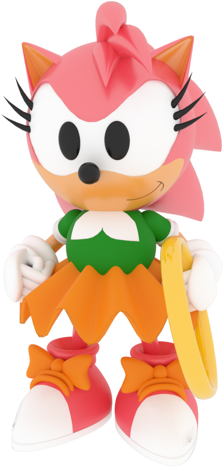 Amy Rose Model Recreation - Cartoon (1000x1000)