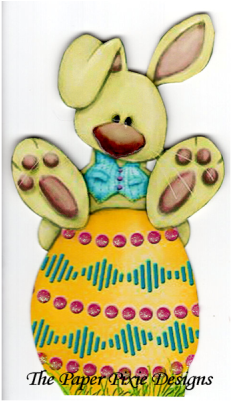 D060 3d Art Premade Paper Piecing Sweet Easter Bunny - Easter (400x400)
