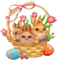 Easter Bunny Basket - Pretty Easter Peace Angels Above Quotes Gifs (400x396)