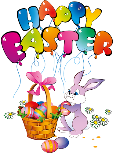 Friday Night We'll Have A Huge Buffet - Happy Easter Bunny Clip Art (370x500)