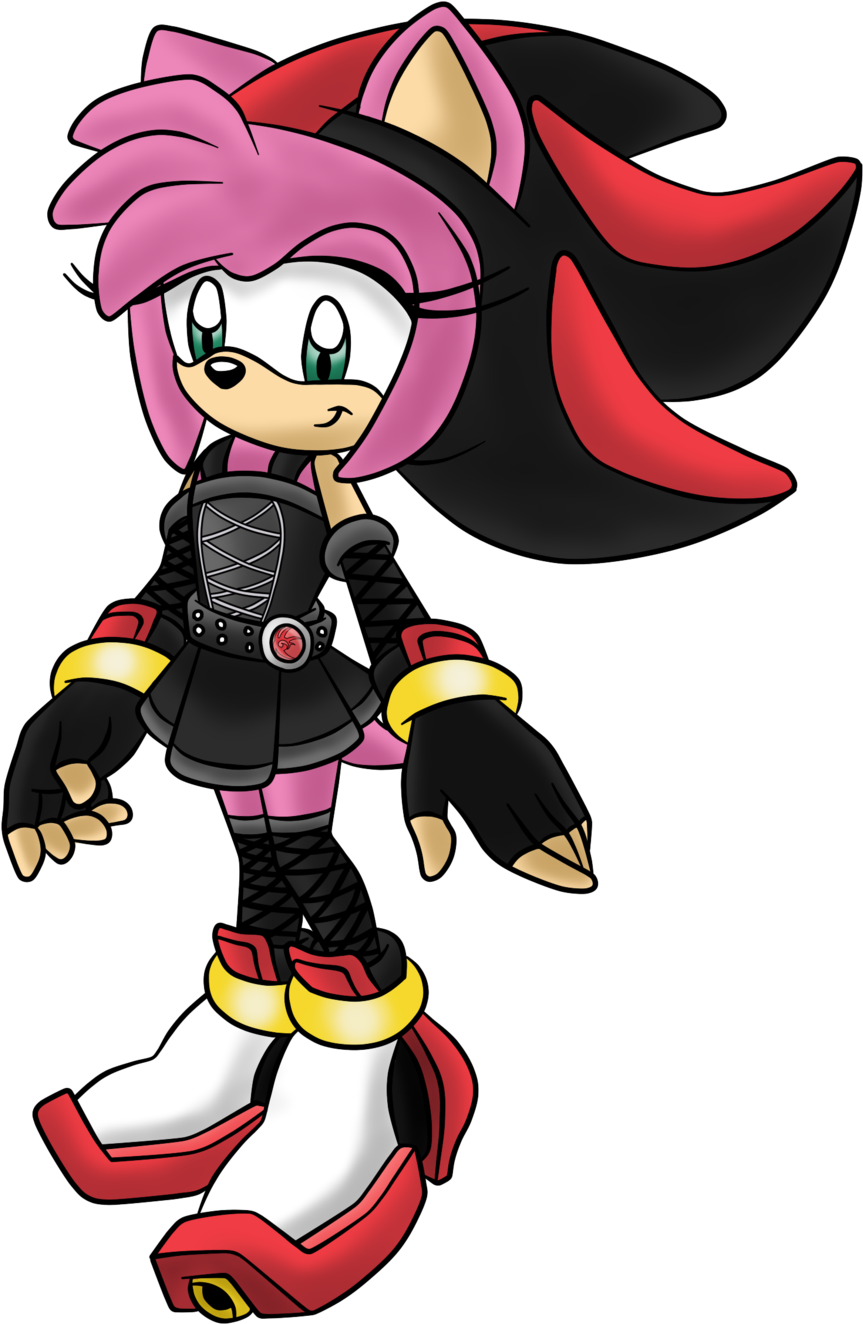 Amy Rose In A Shadow Costume (1024x1444)