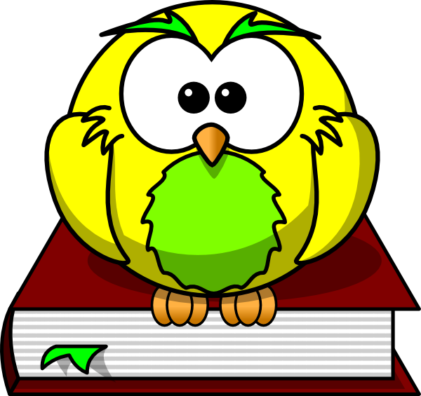 Cartoon Black And White Owl (600x565)