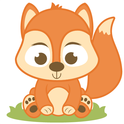 Red Squirrel Clipart Baby Squirrel - Cute Baby Fox Clipart (432x432)