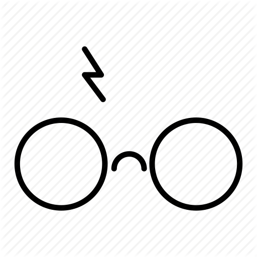 Bolt Of Lightning Clipart - Gafas Harry Potter Png (512x512)