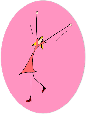 Doodle Scrapbooking Embellishment &ndash Happy Girl - Circle (372x500)