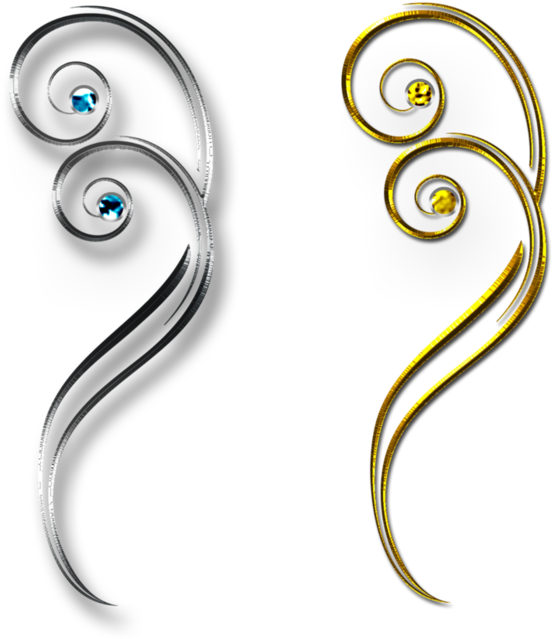 Graceful Decorative Элементы Png От Diza Graceful Decorative - Silver Decoration Png (700x700)