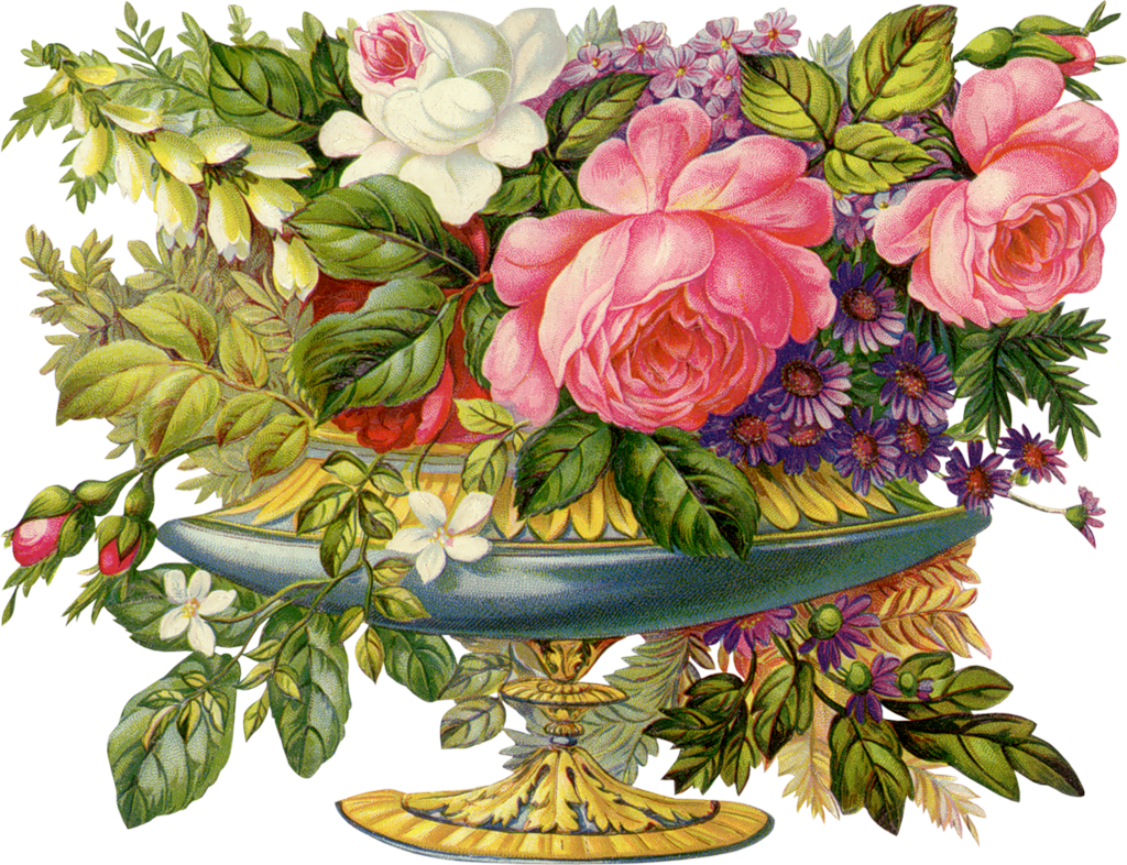Скрап Клипарт «005 » На Яндекс - Giclee Painting: Flowers In Vase, 24x18in. (1024x786)