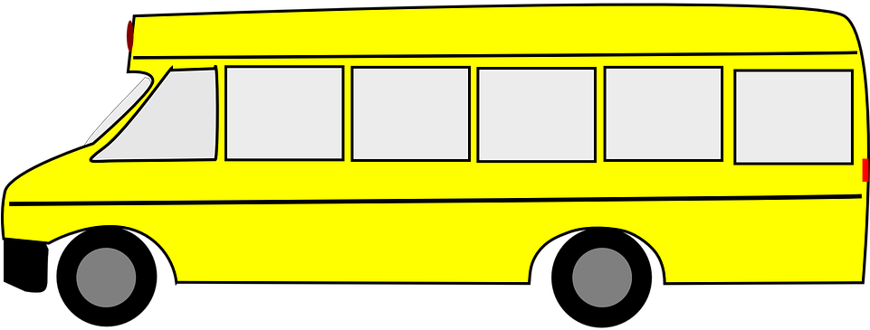 Cartoon School Buses - Bus Drawing For Kids Step By Step (960x480)