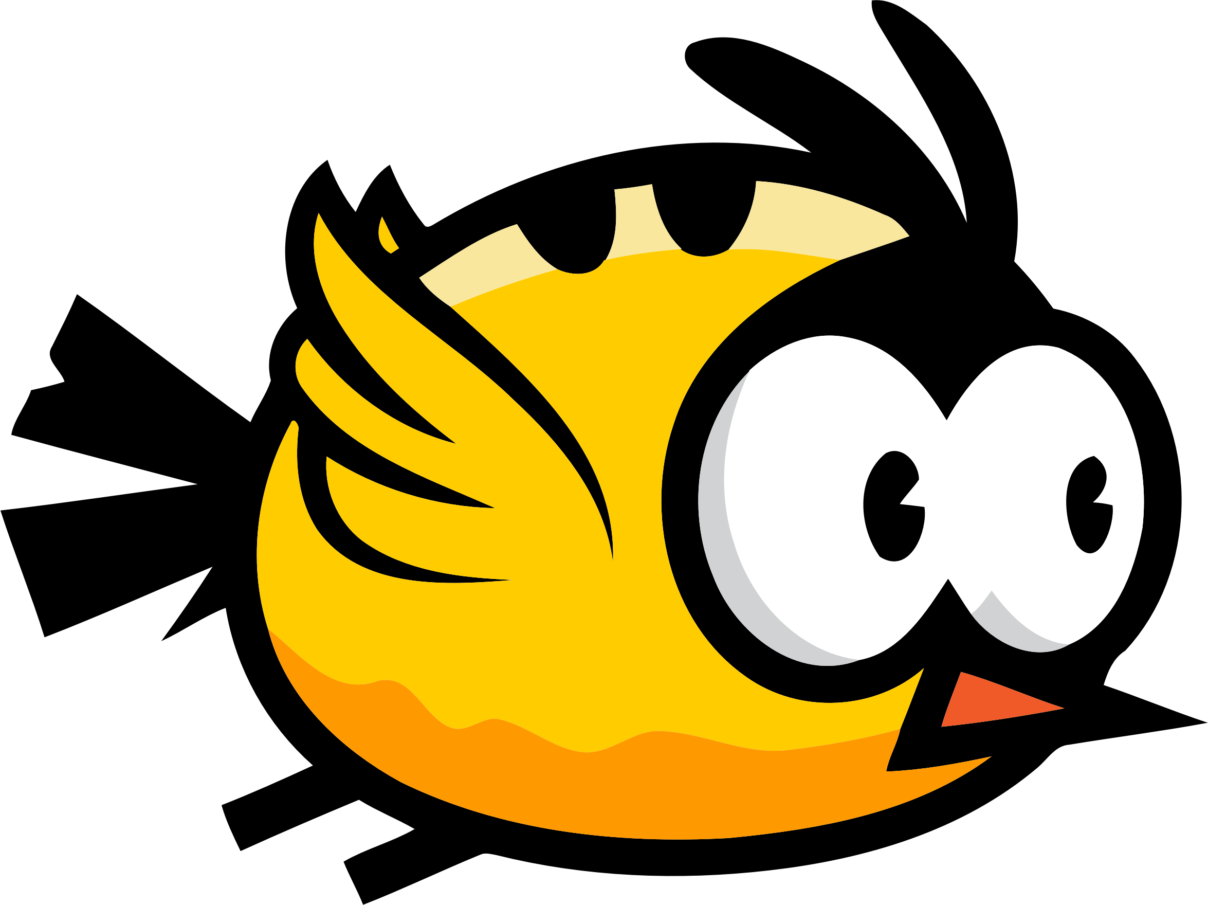Bird 13 - Flappy Bird Birds Png (2350x1760)