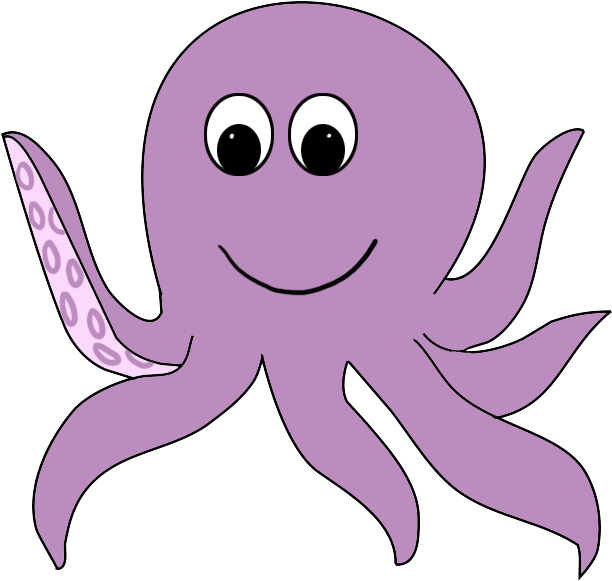 Orange Octopus By ~thewizardess On - Octopus Cartoon Png (675x640)