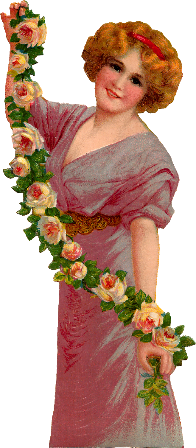 Cut Flowers Victorian Era Clip Art - Cut Flowers Victorian Era Clip Art (756x1600)